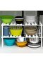 YU WELL 2 Tiers Expandable Under Sink Storage Shelf Rack Adjustable Storage Shelving Unit Cabinet Or - 2