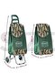 Folding Essential Shopping Trolley - Wheels Green Leaf - 7