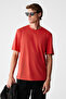 Mocassin Men's 100% Cotton Printed Relaxed Fit Round Neck Short Sleeve Red T-Shirt - 2