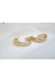 Kp154 Gold Crimped Textured Hoop Earrings (Diameter 20 mm) - 2