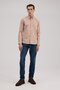 Coffee Comfort Fit 100% Cotton Striped Shirt