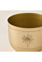 Palm Tree Engraved Metal Planter - 15 cms - 3