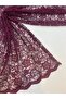 Plum Cordone Lace Fabric – Floral Patterned - 5