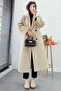 Premium Four Button Pocket Oversized Cashmere Coat - Beige - 5