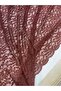 Dark Burgundy Cordone Lace Fabric Thin Lightweight Stretchy - 5