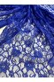 Cobalt Blue Fine Lace Fabric – Small Floral Pattern - 3