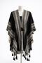 Tricot Poncho with Ethnic and Tassel Details
