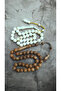 Kuka and Camel Bone Double Sphere Cut Prayer Beads