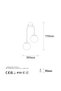 Modern Gold,2-Piece Sconce Transparent Glass Globe E14 Lampholder Living Room Bedside Entrance Wall Lamp,Jewel-10580 - 4