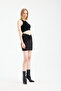 Lunera Drapé Women's Lined Draped Mini Skirt High Waist - 5