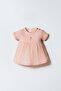 Baby Girl Crew Neck Embroidered Summer Regular Fit Orange Dress Usb2977-C-V2