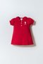 Baby Girl Polo Collar Embroidered Summer Regular Fit Red Dress Usb3027-C-V1