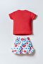 Baby Girl Red Shorts Set - 4