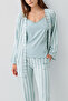 Women's Green 3-Piece Pajama Set - 5