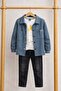 Boys' Shirt Jacket T-Shirt Jeans Pants 3-Piece Set - 2