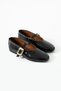 Women's Ballet Shoes with Gold Buckle, Stylish, Lightweight, Orthopedic, Noiseless Sole - 2