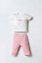 Baby Girl Crew Neck Embroidered Summer Regular Fit Pink 3-Piece Baby Set Usb2975-C-V1 - 3
