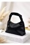 Black Luna Hobo Pebble Velvet Hand and Shoulder Bag - 3