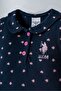 Baby Girl Polo Collar Embroidered Summer Regular Fit Navy Blue Jumpsuit Usb3030-C-V3 - 2