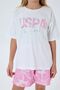 Girl's Crew Neck Embroidered Summer Regular Fit Pink Shorts Set Us2507-C-V1 - 3