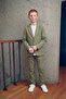 Boys' Cotton Khaki Blazer Suit – Includes Jacket, Pants, and T-Shirt (3-Piece Set)