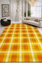 Mosso Yellow Square Patterned Woven Base Modern Decorative Carpet Mosso2036 - 3