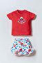 Baby Girl Red Shorts Set