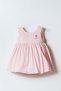 Baby Girl Crew Neck Embroidered Summer Regular Fit Pink Dress Usb2972-C-V1