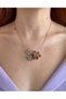 Crystal Garden Double Layer Necklace - Colorful Flower and Star Detail - 4