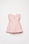 Baby Girl Crew Neck Embroidered Summer Regular Fit Pink Dress Usb3034-C-V2