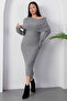 Madonna Collar Long Sleeve Knitwear Dress Dm2710 - 6