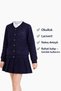 Atabay 248-01-26 Girl's School Uniform Navy Blue Embroidered Buttoned Cardigan Comfortable Fit Daily Use 7/16 Years Old - 6