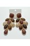 Earth Tone Big Stone Earrings - 2