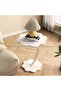 Modern Marble Style Side Table, C-Shaped Couch End Table, Compact Design - 3