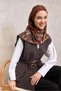 Cotton Polyester Soft Scarf Large Daisy Pattern Tile 90X90 - 3