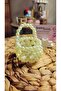 Fashionable Mini Basket Handmade from Pearl-Like Beads
