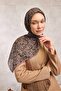 وشاح ناعم من القطن والبوليستر بنمط زهور أخضر عسكري غير قابل للانزلاق مقاس 90x90 - 3