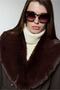 Black Coat with Collar Fur Detail 12358 - 3