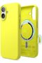 Magnetic Liquid Silicone For iPhone 17 case cover [Camera Control Button] - Neon Yellow