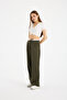 Double Waist Lace-Up Wide Leg Pants |   Double Waist Drawstring Wide Leg Pants - 5