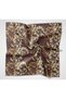 Cotton Polyester Soft Scarf Large Daisy Pattern Brown 90X90 - 5