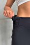 Women's Black Scuba Fabric Wide Leg Sweatpants - 5
