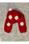 Snowflake Detailed Hand Knitted Set of 2 Children's Scarf and Beanie Set - 3