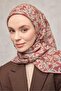 Cotton Polyester Soft Scarf Tile Flora Patterned Non-Slip Textured 90X90 - 4