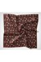 Cotton Polyester Soft Scarf Tile Red Flora Patterned Non-Slip Textured 90X90 - 5