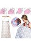 Muslin Nursing Cover for Breastfeeding, Breathable, Adjustable Neck Strap (70×100 -D) - 7