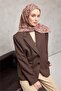 Cotton Polyester Soft Scarf Tile Flora Patterned Non-Slip Textured 90X90 - 3