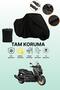 Black Rear Bag and Lock Incompatible Yamaha X-Max 400 Compatible Motorcycle Tarpaulin