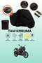 Black Rear Bag Compatible with Bajaj Pulsar N 250 Compatible Motorcycle Tarpaulin