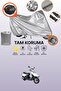 Gray Rear Bag and Lock Compatible Kuba Rocca 100 Max Compatible Motorcycle Tarpaulin